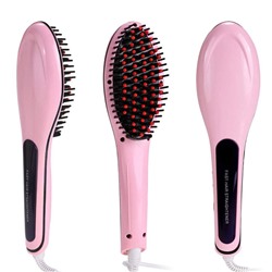 Расческа-выпрямитель "FAST HAIR STRAIGHTENER" HQT-906 Pink