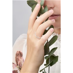 Кольцо женское украшение на палец серебристое изящное тонкое кольцо "Призрачная нить" MERSADA #925617