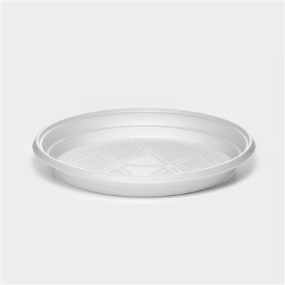 Тарелки пластиковые одноразовые, d=16,5 см, набор 6 шт, цвет белый