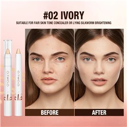 O.TWO.O Универсальный стик для макияжа Multi-purpose Makeup stick With Concealer Eyeshadow Highlighter Pencil  SC058 #02 Ivory