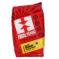 Equal Exchange, Органический кофе, французская обжарка, цельные зерна, 907 г (2 фунта)
