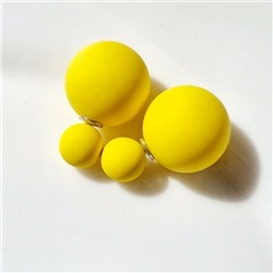Серьги шарики в стиле диор, цвет : желтый, арт. 018.555