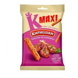 «Кириешки Maxi», сухарики со вкусом «Шашлык из баранины», 60 гр. KDV