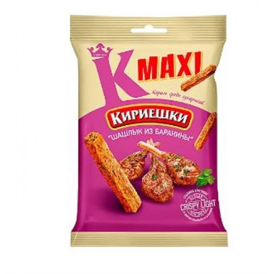 «Кириешки Maxi», сухарики со вкусом «Шашлык из баранины», 60 гр. KDV