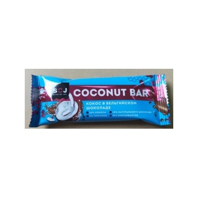 Кокосовый  батончик Coconut Bar ванил-сливочным вкусом в шоколаде  фас. 0,040кг*16шт Содж