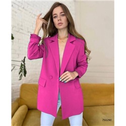 Пиджак барби на пуговицах ярко-розовый BEK