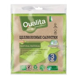 QUALITA Салфетки влаговпитывающие Eco life 3 шт