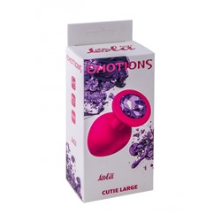 Анальная пробка Emotions Cutie Large Pink dark purple crystal 4013-02Lola