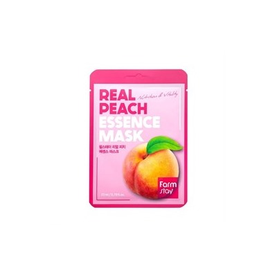 Тканевая маска для лица FarmStay Real Peach Essence Mask 23ml с экстрактом персика