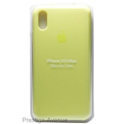 Силиконовый чехол для iPhone XS Max желтый