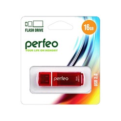 Флеш-диск Perfeo USB 16GB C13 Red  PF-C13R016