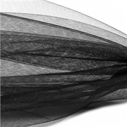Фатин Кристалл средней жесткости блестящий арт.K.TRM шир.300см, 100% полиэстер цв. 52 К уп.1м - черный
