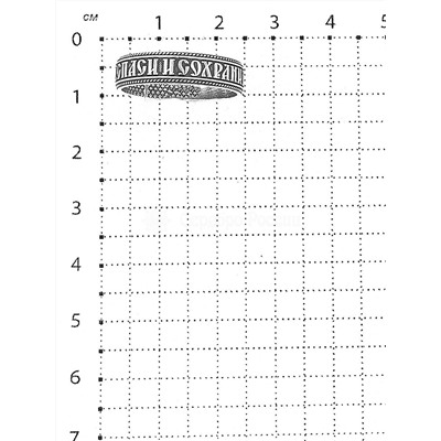 Кольцо из чернёного серебра - Спаси и сохрани 925 пробы К-110