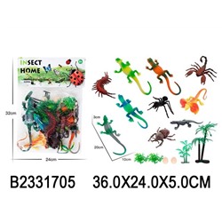 Набор насекомых и рептилий 10шт. в пакете (303-156, 2331705)