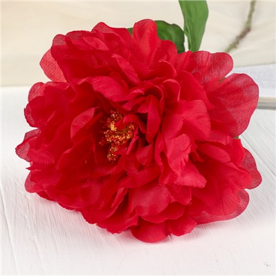 Цветы искусственные "Пион бархатный" 15х55 см, красный