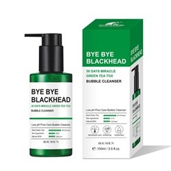 Маска-пенка от чёрных точек с салициловой кислотой SOME BY MI Bye Bye Blackhead 30 Days Miracle Green Tea Tox]
