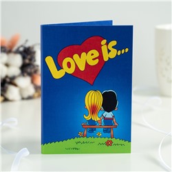 ●Открытка 4 шоколадки "Love is"