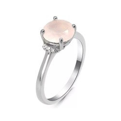 Кольцо, розовый кварц, МЦВА195