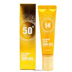 Солнцезащитный гель с гиалуроновой кислотой DEOPROCE Hyaluronic Cooling Sun Gel SPF 50+ PA++, 50g