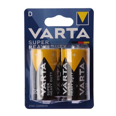 УЦЕНКА Батарейка солевая Varta SUPER LIFE D набор 2 шт