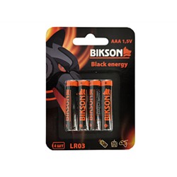 Батарейка BIKSON Black Energy LR03-4BL,1,5V, АAА, 4шт,блистер арт.BN0550-SLR03-4BL (цена за 1 шт.)