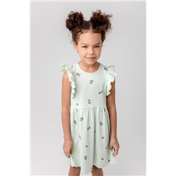 Платье  для девочки  КР 5802/зеленая лилия,оливки к387