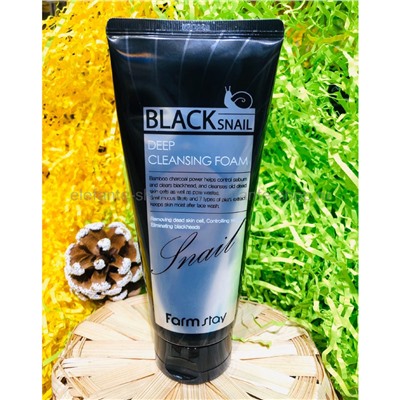 Пенка для умывания Farmstay Black Snail Deep Cleansing Foam, 180 мл (78)