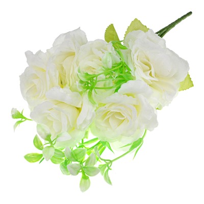 TCV014-03 Искусственные цветы Розы, 30х13см, цвет белый