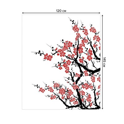 Скатерть на стол «Цветущая сакура», прямоугольная, оксфорд, размер 120х145 см
