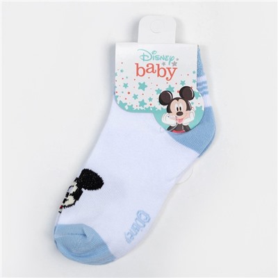Носки "Mickey Mouse", Микки Маус, белый, 14-16 см