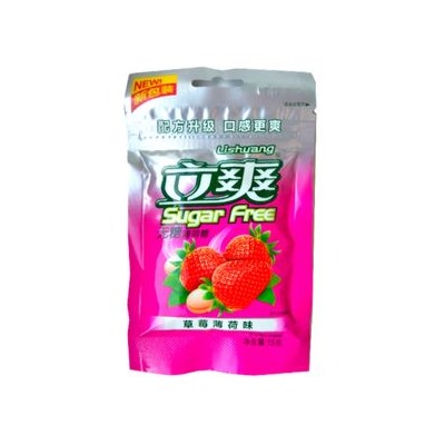 Конфеты Sugar Free Клубника-Мята 15гр. Китай