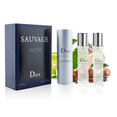 DIOR SAUVAGE, Edp, 3x20 ml (муж)