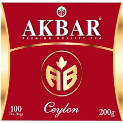 Чай Akbar Ceylon черный, 100 пакx2гр/уп