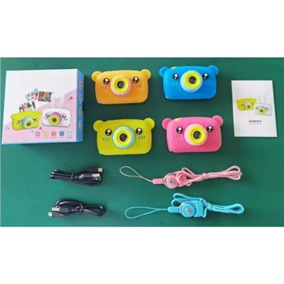 Детский фотоаппарат Zoo Kids camera c силикон чехлом (заяц, мишка) оптом