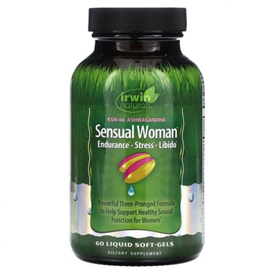Irwin Naturals, Sensual Women, Endurance, Stress, Libido, 60 мягких таблеток с жидкостью