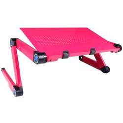 Столик для ноутбука раскладной розовый без полки и охлаждения