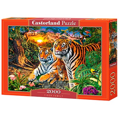 Пазл 2000 Семья тигров С-200825 Castor Land в Самаре