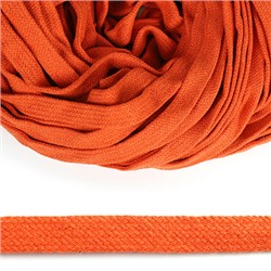 Шнур плоский х/б 15мм классическое плетение TW цв.008 оранжевый уп.50м