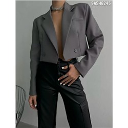 Пиджак укороченный тем-серый ASHG245