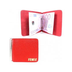 Зажим для купюр FNX-LZ-01 н/к,  красный флотер (113)  212598