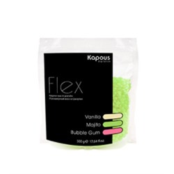 Kapous полимерный воск в гранулах flex с ароматом мохито 500 гр