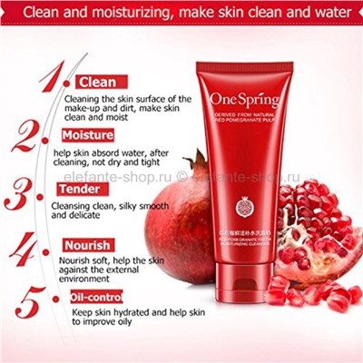 Пенка One Spring Red Pomegranate Fresh Moisturizing Cleanser