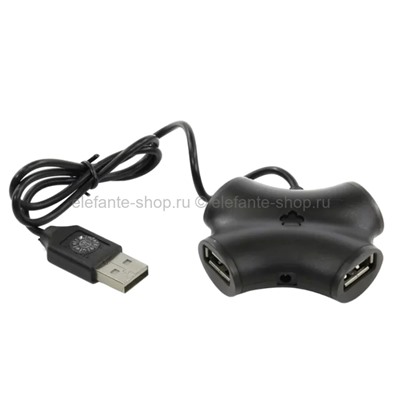 Концентратор USB HUB CBR CH-100 Black (UM)