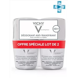 Виши Дуопак Дезодорант 48 ч для чувствительной кожи, 2 х 50 мл (Vichy, Deodorant)