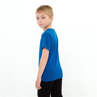 Футболка детская, цвет синий, рост 116 см