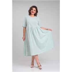 Платье  Avenue Fashion артикул 0129 молочный+пастельно_зеленый