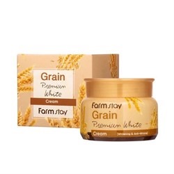 Осветляющий крем FarmStay Grain Premium White Cream, 100 г с маслом ростков пшеницы