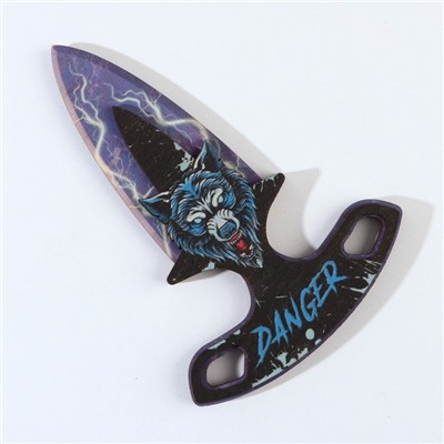 Сувенир, деревянное оружие, нож тычковый «Волк», 10 х 14 см.