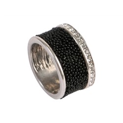 "Феруза" кольцо в серебряном покрытии из коллекции "Черная икра" от Jenavi