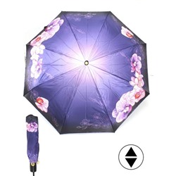 Зонт женский ТриСлона-L 3825 M,  R=58см,  суперавт;  8спиц,  3слож,  фотосатин,  фиолет/розовый  (орхидея)  248438